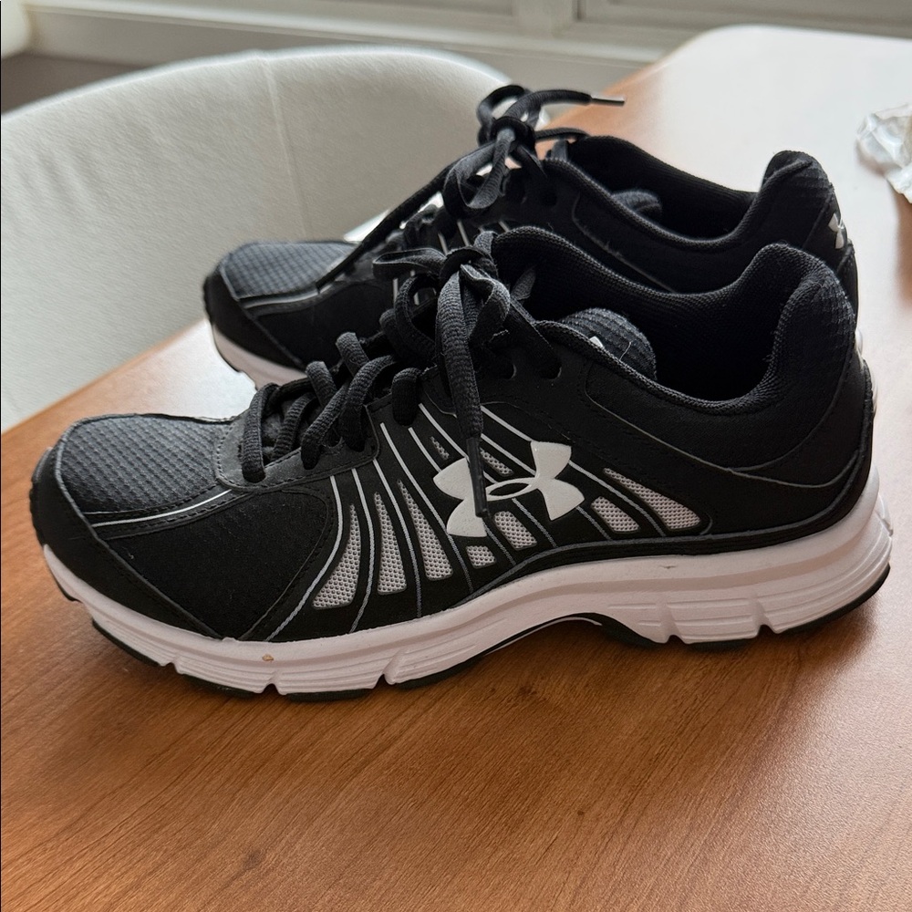 Under Armour Black and White Athletic Shoes